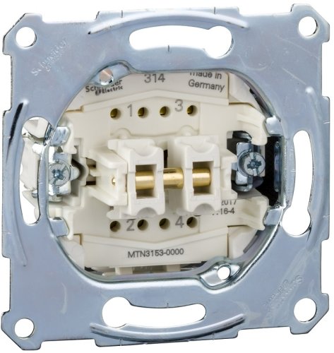 Выключатель кнопочный без накладки без рамки Schneider Electric Merten System M 2-кл.  картинка